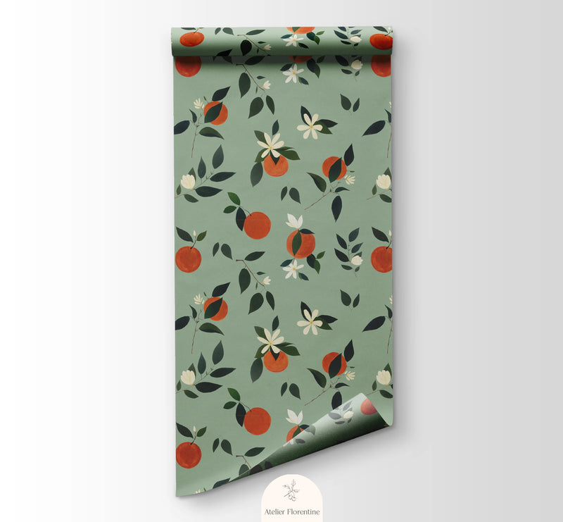 Wallpaper Atelier Florentine - Oranges Green