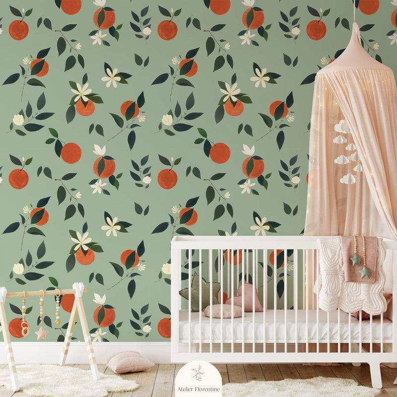 Wallpaper Atelier Florentine - Oranges Green