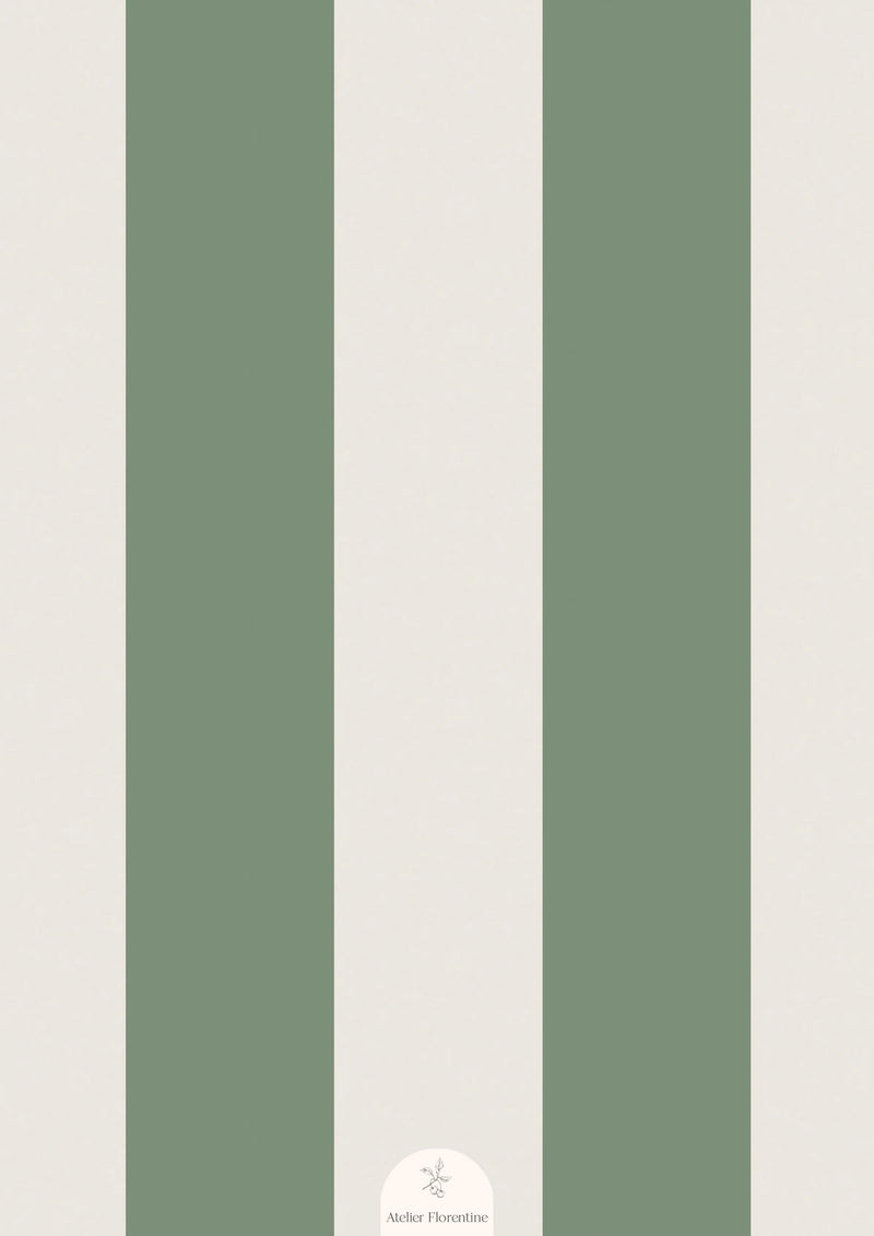  Wallpaper Atelier Florentine - Classic Stripes Green 