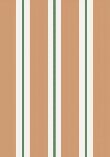 Wallpaper sample Atelier Florentine - Stripe Orange/Green