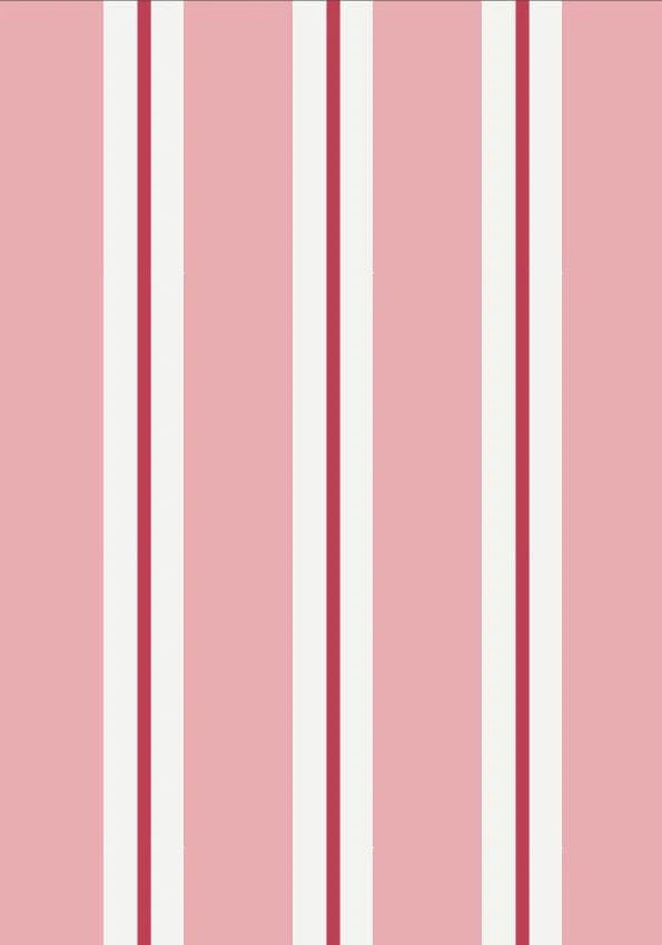 Wallpaper Sample Atelier Florentine - Pink/ Red Stripe