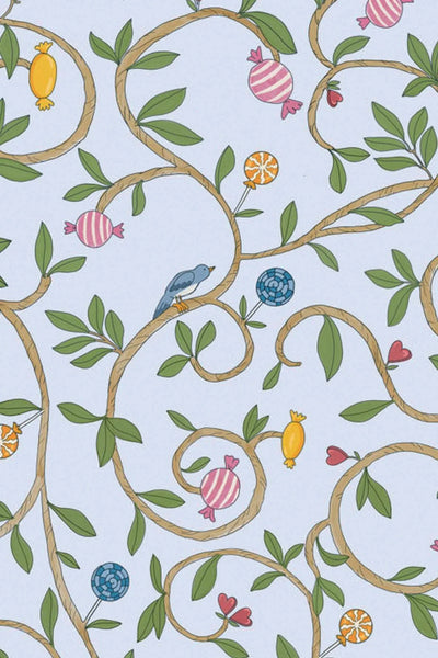 Wallpaper sample Atelier Florentine - Candy Blue