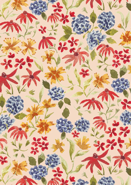  Wallpaper Sample Atelier Florentine - Flowers Warm Colors 