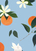 Wallpaper sample Atelier Florentine - Oranges Blue