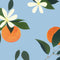 Behangstaal Atelier Florentine - Sinaasappels Blauw