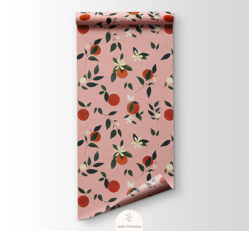 Wallpaper Atelier Florentine - Oranges Pink