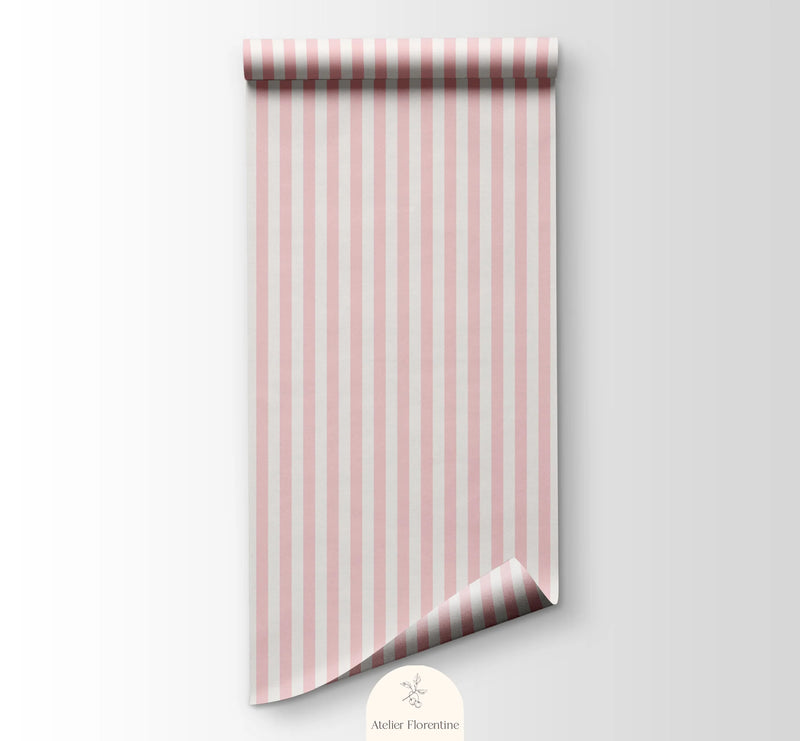  Wallpaper Atelier Florentine - Pink Stripe 