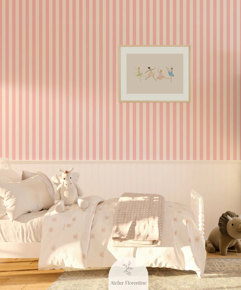  Wallpaper Atelier Florentine - Pink Stripe 