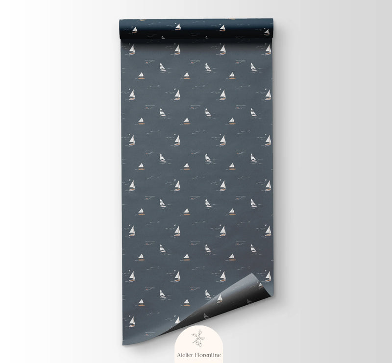  Wallpaper Atelier Florentine - Sailboats Blue 