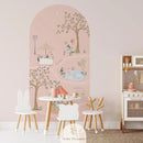 Atelier Florentine - Peel & Stick Muursticker - Dierenpark Roze