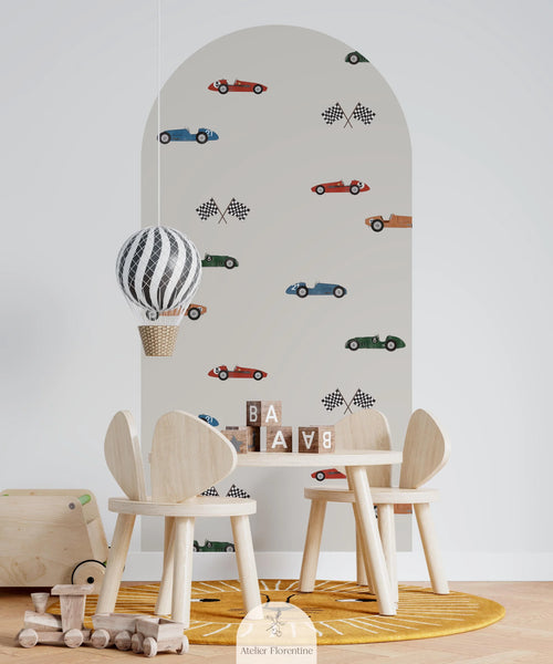 Atelier Florentine - Peel & Stick Wandsticker - Rennautos