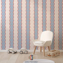 Wallpaper Atelier Florentine - Bobbin Stripes - Blue