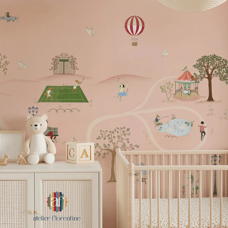 Wallpaper Staal Atelier Florentine - Pink Zoo