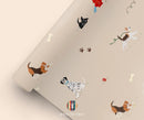 Behang Atelier Florentine - Hondjes - Beige