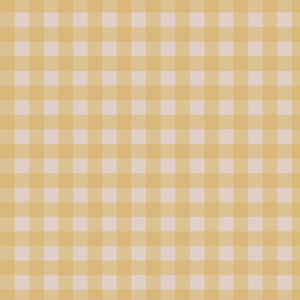 Behangstaal Atelier Florentine - Ruitjes - Botergeel