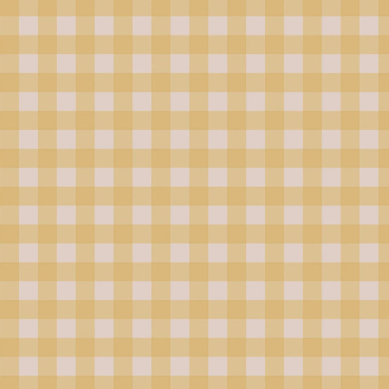 Behangstaal Atelier Florentine - Ruitjes - Botergeel