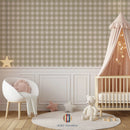 Wallpaper Atelier Florentine - Checks - Olive green