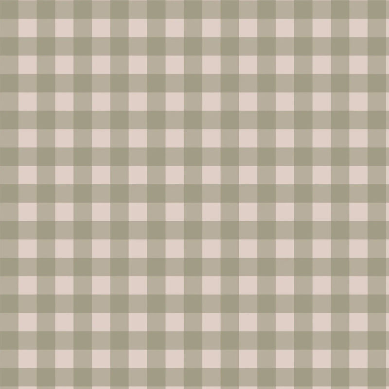 Behangstaal Atelier Florentine - Ruitjes - Olijfgroen