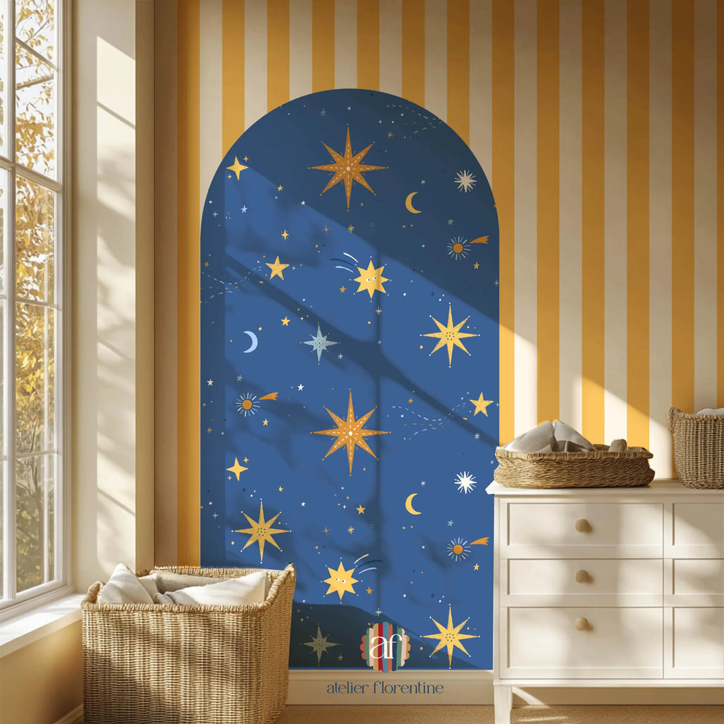Atelier Florentine - Adesivo da parete stacca e incolla - Galaxy Blue