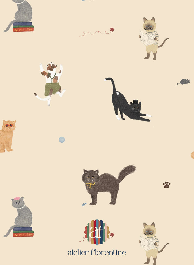 Carta da parati Atelier Florentine - Fighe - Sabbia