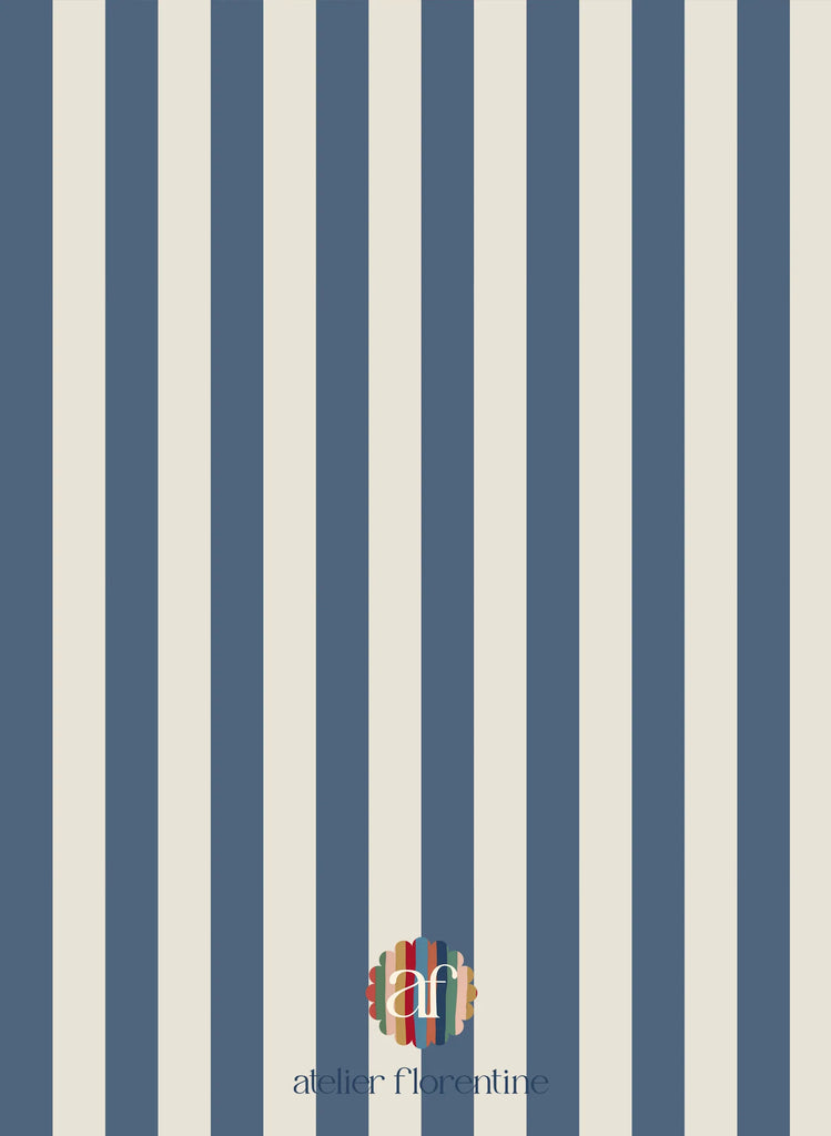 Tapetenmuster Atelier Florentine – Tiny Stripes blau