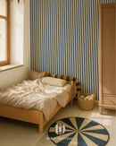 Wallpaper Atelier Florentine - Small stripes - Blue