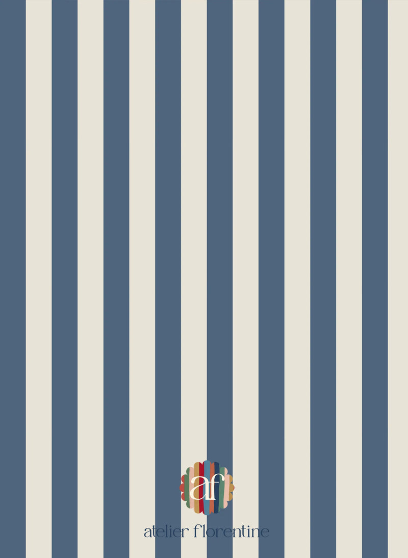 Tapetenmuster Atelier Florentine – Tiny Stripes blau