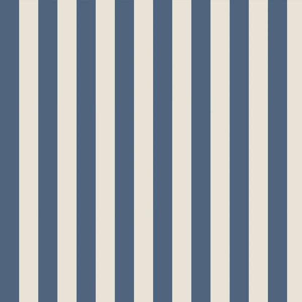 Wallpaper Atelier Florentine - Small stripes - Blue