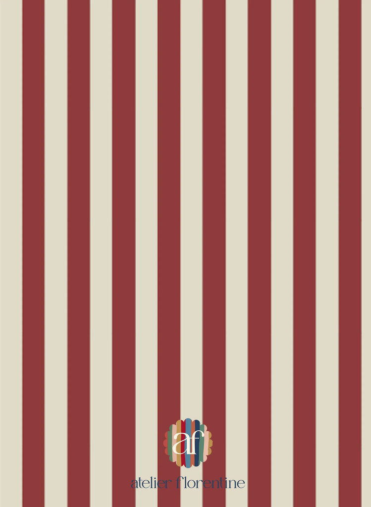 Tapetenmuster Atelier Florentine – Tiny Stripes rot