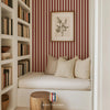 Wallpaper Atelier Florentine - Small stripes - red