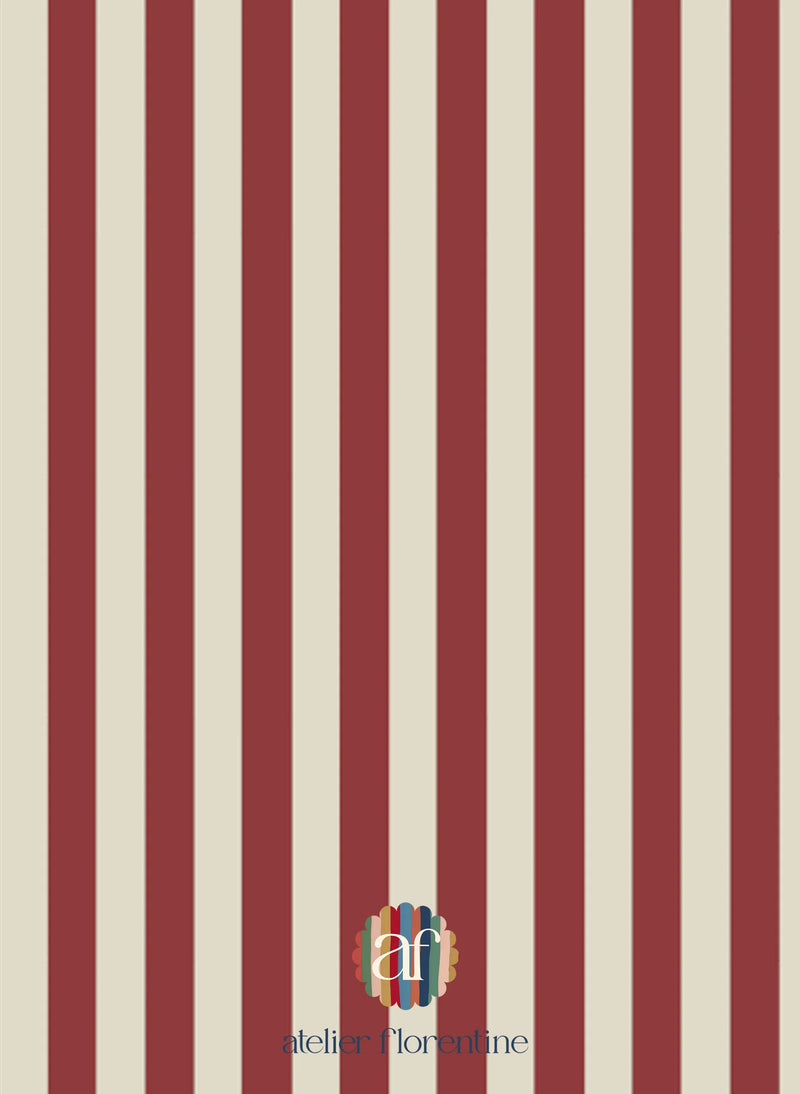 Tapetenmuster Atelier Florentine – Tiny Stripes rot