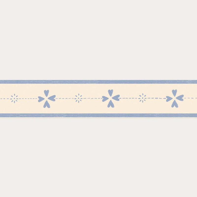 Atelier Florentine - Cenefa de papel pintado autoadhesiva - Cottage Stripe Blue