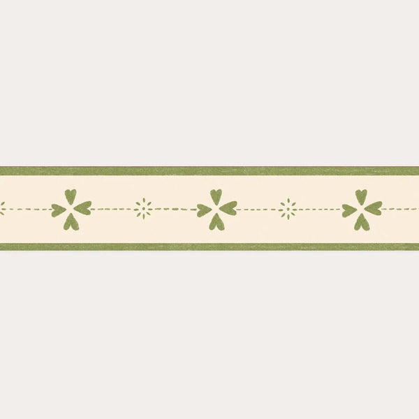 Atelier Florentine - Self-adhesive wallpaper border - Cottage Stripe Green