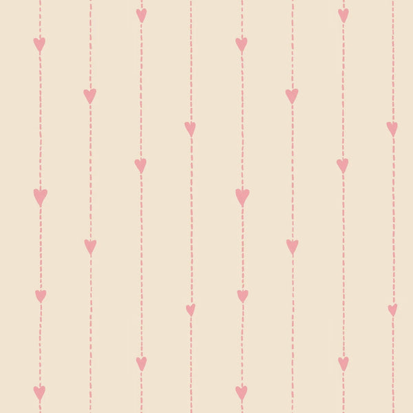 Wallpaper Atelier Florentine - Pink hearts