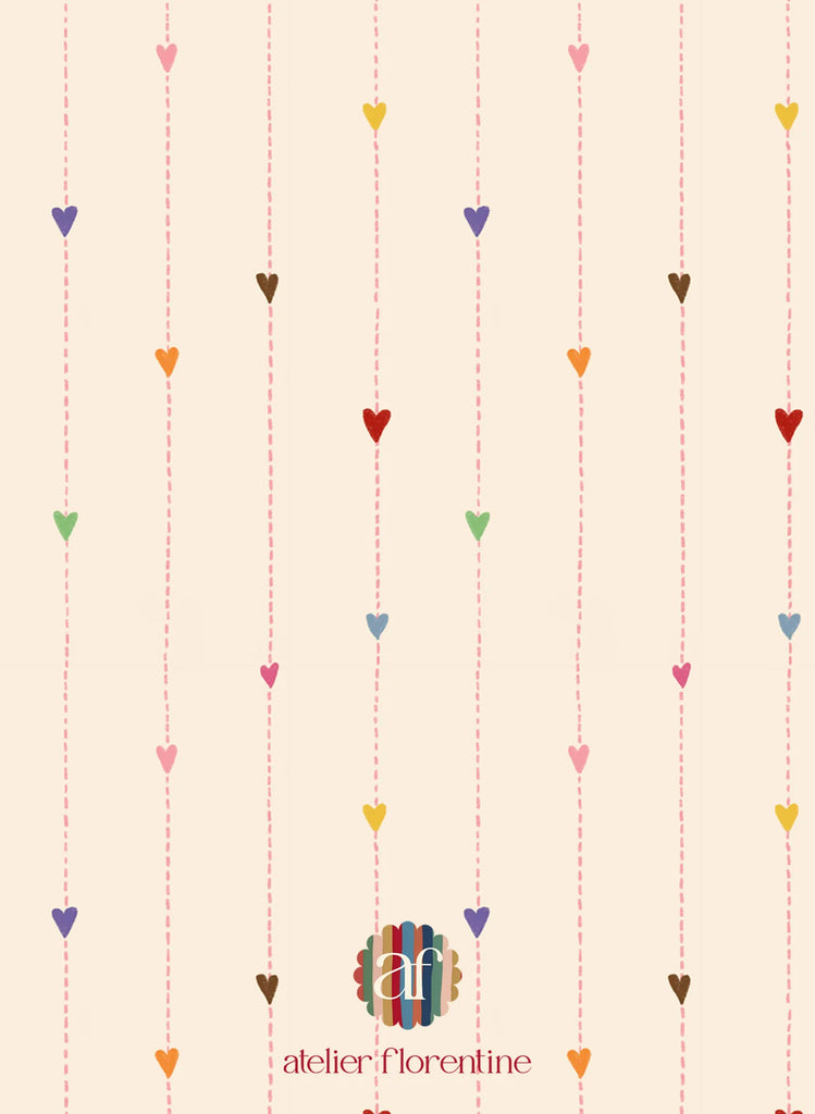 Behangstaal Atelier Florentine - Rainbow hearts