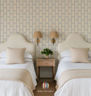 Behang Atelier Florentine - Cottage strepen - Blauw