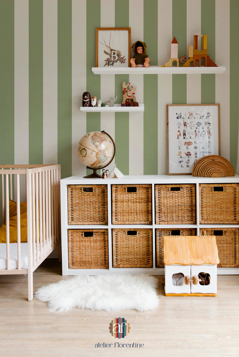 Behang Atelier Florentine - Stripes XL - Green