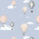 Behangstaal Atelier Florentine - Luchtballonnen blauw