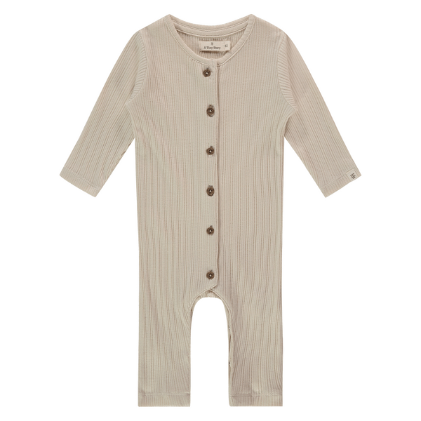 A Tiny Story - long sleeve playsuit - Pearl/cream