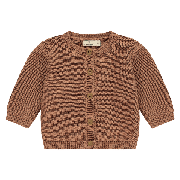 A Tiny Story - Knitted baby cardigan - Mocha