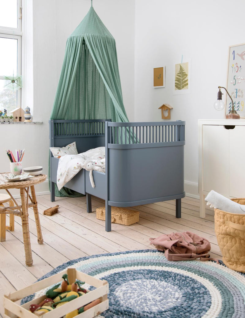 Ledikant en Juniorbed Kili Forest Lake Blue Sebra - Kidsbarn