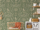 wallpaper forest animals green