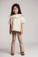 Baje Studio - Alvora blouse met geborduurde bloemen - Creme Oat