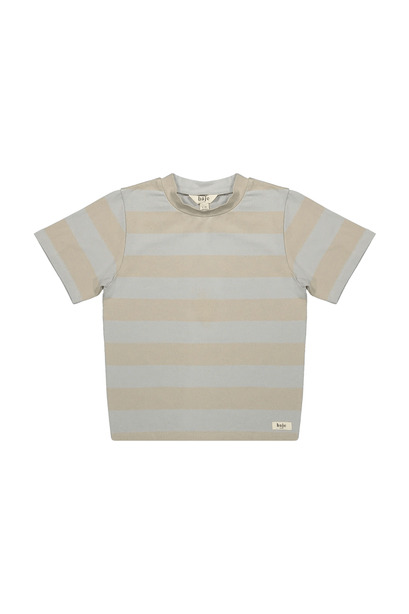 Baje Studio - Covas Jersey Shirt - Taupe clay stripe