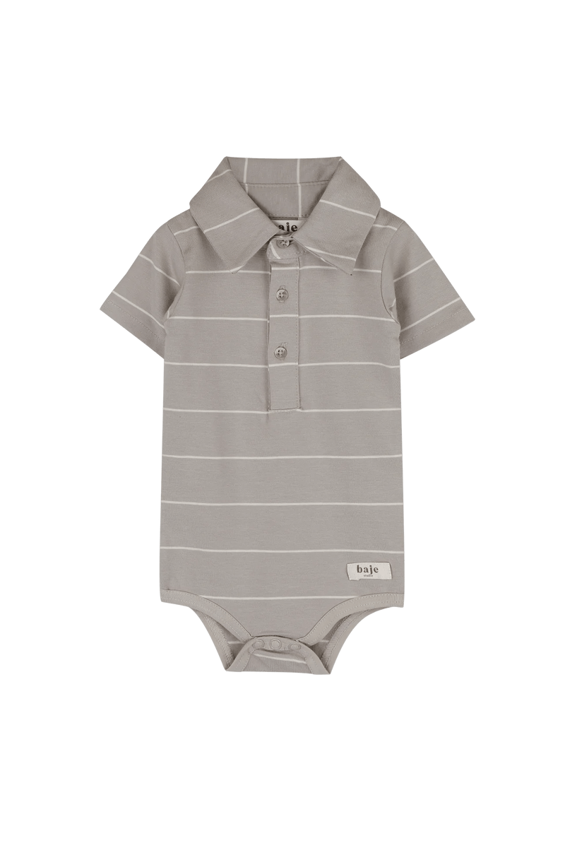 Baje Studio - Meco Striped Romper - Taupe Clay