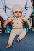 Baje Studio - Yuca Baby Sheet - Taupe Clay Streep