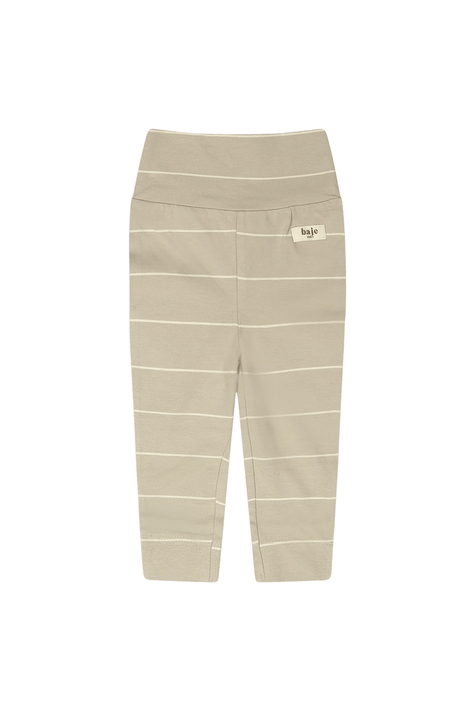 Baje Studio - Laje gestreifte Jersey-Leggings - Taupe Clay