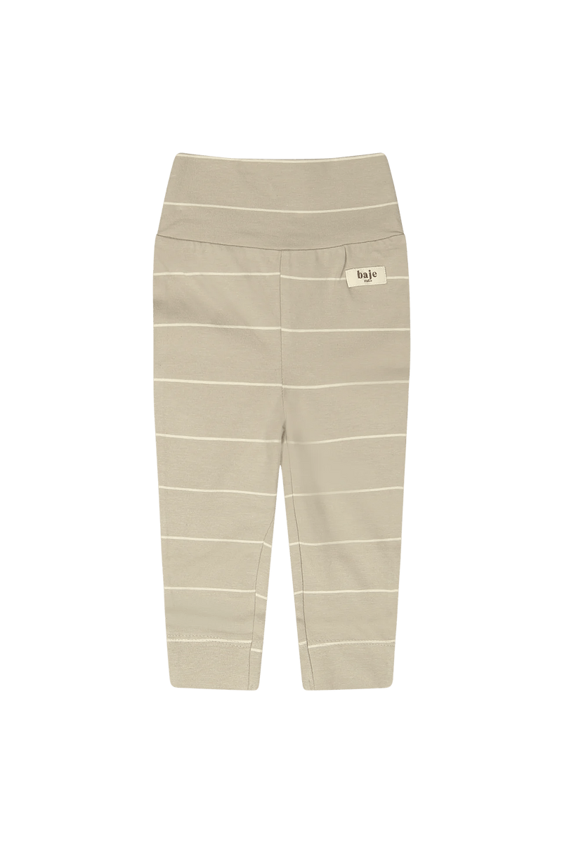 Baje Studio - Laje gestreifte Jersey-Leggings - Taupe Clay