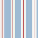 Behangstaal Atelier Florentine - Streepjes Blauw/ Rood