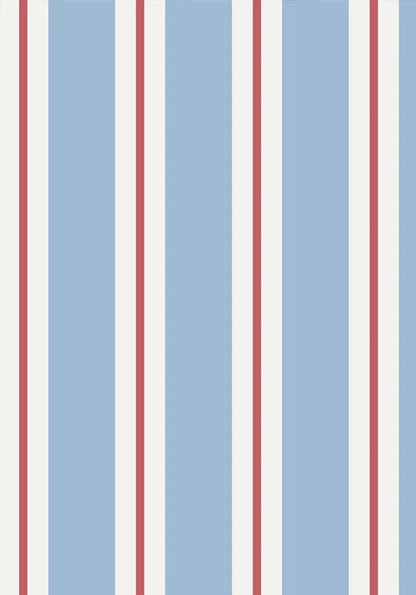 Wallpaper sample Atelier Florentine - Stripes Blue/Red